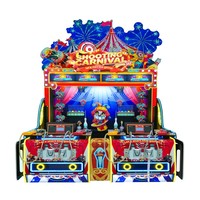 SHOOTING CARNIVAL Simulateur de tir au pistolet en métal, machine d'arcade à monnayeur, multijoueur, défi de niveau immersif, grand modèle, anglais