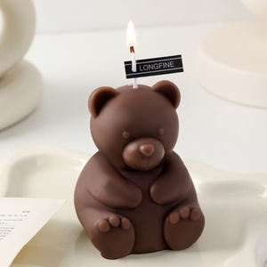 เทียนหอมรูปหมีลูกแพร์รูปหมีทำจากพาราฟินเทียนถั่วเหลืองเทียนหอม - Product Image 5