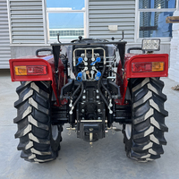 Traktor Mini Dengan Backhoe 60HP 70HP 80HP 4WD Traktor Utilitas Pertanian dengan Gigi 8F+8R untuk Pekerjaan Pertanian dan Kebun