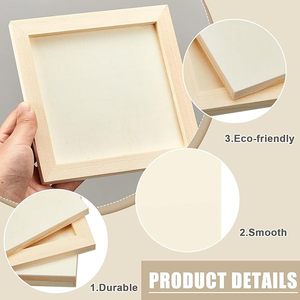 48 Paneles de Madera de 6 x 6 Pulgadas, Paneles de Lienzo de Madera sin Acabado para Pintura, Manualidades, Dibujo, Proyectos de <span class=keywords><strong>Arte</strong></span> - Product Image 4