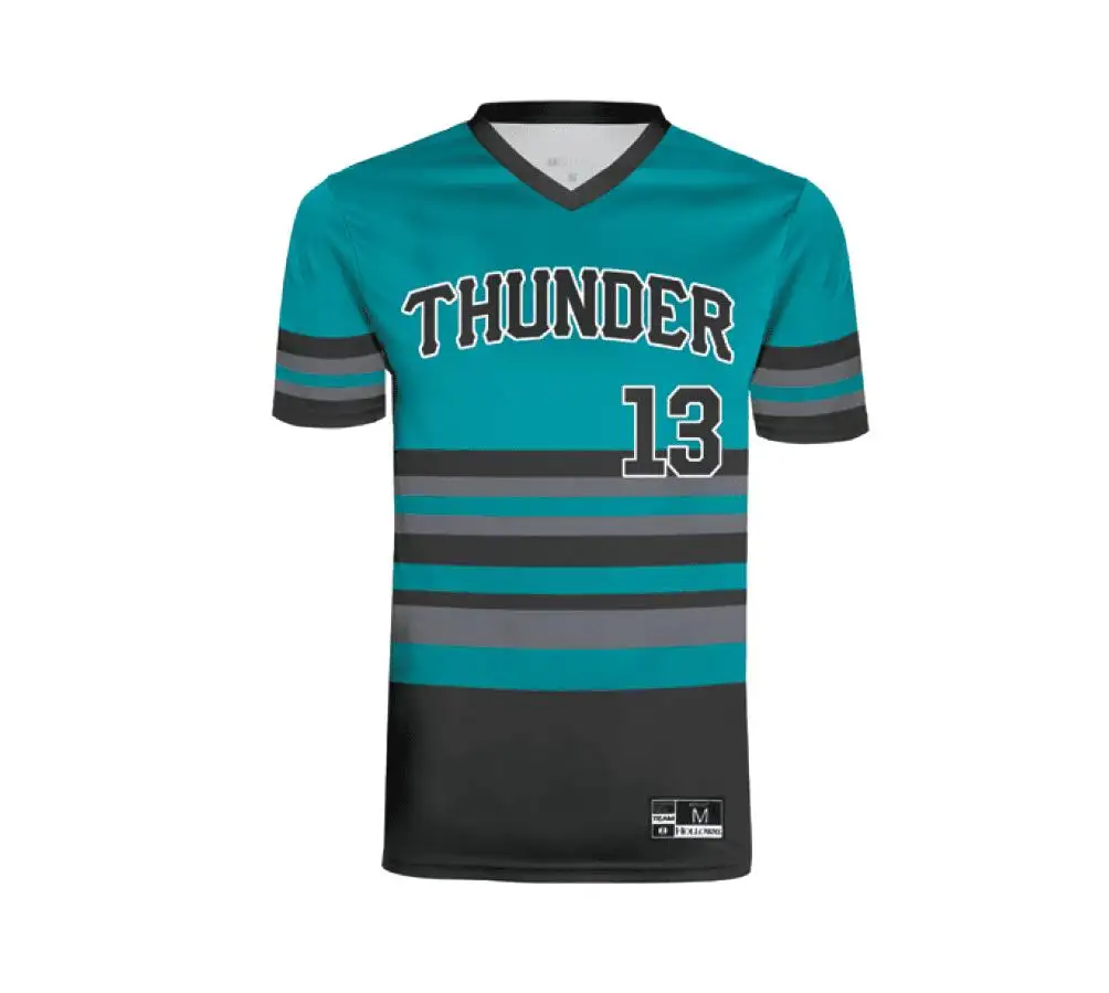 Factory OEM custom sublimated breathable polyester youth V neck softball jersey with Low Price