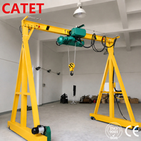 Grue portique monopoutre portative à poussée verticale 5 tonnes, grue portique autopropulsée équipée d'un palan électrique CD