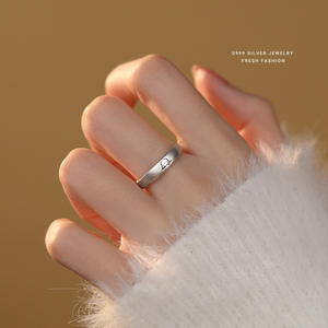 Güzel kedi onun ve onun çift yüzük ayarlanabilir yıldönümü söz S999 nişan için alyanslar çift yüzük hediye doğum günü - Product Image 4