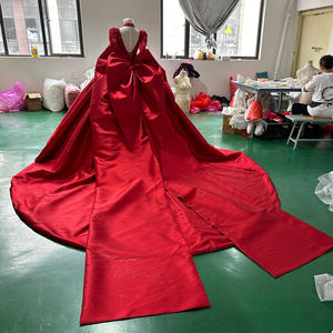 Vestidos de Novia Modernos de Manga Larga con Apliques de Cuentas de Cristales de Lujo, Vestido de Baile con Lentejuelas Xs055 para - Product Image 6