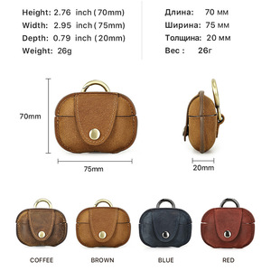 Funda Protectora de Cuero Vacuno Auténtico Vintage y Duradera para Auriculares Apple Airpods Pro 2 con Hebilla - Product Image 3
