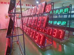 Feux de signalisation <span class=keywords><strong>LED</strong></span> en plastique de bonne qualité de taille 200mm 300mm pour piétons avec 2 chiffres et 3 lumières de couleur - Product Image 4