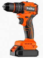 Perceuse sans fil 21V à batterie lithium, mandrin 0,8-10mm, 23+1 réglages de couple pour installation domestique et travail du bois