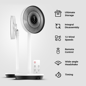 Ventilateur Pliable Portable Rechargeable avec Télécommande 12 Vitesses Oscillant pour Maison Bureau Camping - Product Image 5