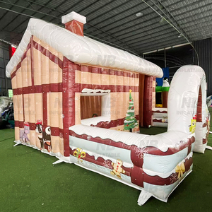 Casa Inflable Navideña con Decoraciones de Bastones de Caramelo, para Jardín Exterior, Eventos y Fiestas, Inflable Navideño - Product Image 6