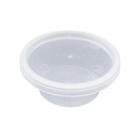 65ml 2oz Transparante PP sausbakje met deksel voor saladedressing, wegwerp condimentenbakje, magnetronbestendig, lekvrij