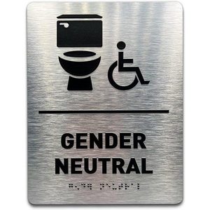 Panneau de toilette personnalisé ADA fabricant personnalisé panneau de toilette d'hôtel panneau de toilette tactile public panneau de toilette en braille - Product Image 4
