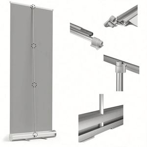 Portable Display Backdrop Banner Aluminum Frame Step <b>Repeat</b> Banners for Event Trade Shows Advertising Carrying Case - Product Image 5