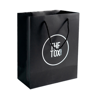 Bolsa de papel blanco personalizada, Asa de cuerda plana roja, embalaje, regalos, bolsas de envío personalizadas, su propio logotipo - Product Image 4