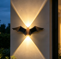 Applique Murale Solaire LED Étanche IP65, Éclairage Haut et Bas, pour Extérieur, Villa, Patio, Jardin, Décoration d'Halloween