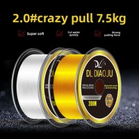 Fil de pêche principal en nylon haute intensité de 200 mètres, ligne secondaire en fil brut pour la pêche aux leurres, ligne de pêche pour gros poissons