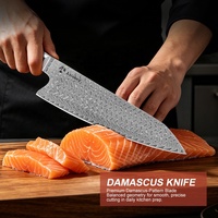 Couteau de chef en acier Damas à 67 couches VG10, couteau Gyuto japonais ultra-affûté pour la découpe du thon et des sashimis, usage culinaire