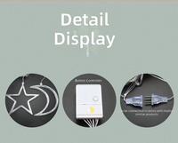 Guirlandes solaires à LED en forme d'étoiles et de lunes, 100 LED, étanches, pour extérieur, 8 modes, pour la maison, le balcon, le jardin