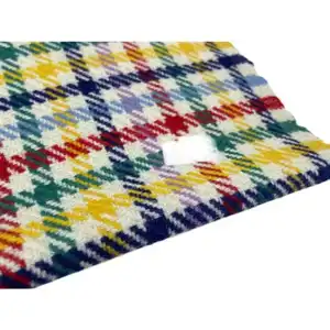 Wholesale vintage rainbow fabric-High quality vintage yarn dyed rainbow wool rayon tweed fabric for fancy women winter coat