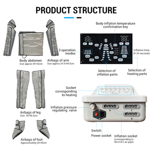 Máquina Portátil de Presoterapia de Compresión de Aire para Drenaje Linfático y Pérdida de Peso, Presoterapia Profesional - Product Image 5