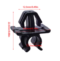 Collier de serrage en U noir en nylon à double fonction avec clip, attache rapide à griffes en V pour faisceau de câbles de moteur automobile, fixation de conduites antidérapante