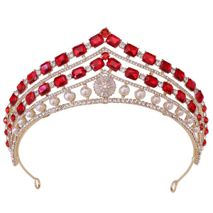 <span class=keywords><strong>Couronne</strong></span> de mariée vintage européenne et américaine en zircon, diadème de princesse pour anniversaire, élégante pour bal de promo, mariage, coiffe de mariée en cristal, tiare - Product Image 6