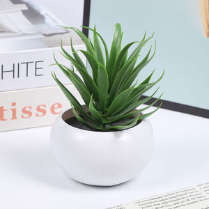 Planta <span class=keywords><strong>Suculenta</strong></span> Artificial en Maceta Blanca, Decoración de Escritorio Interior y Exterior, Plantas Artificiales de Plástico, Decoración para el Hogar - Product Image 6