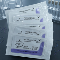 Fil de Suture Chirurgical en Gros, PGA, Polyglactine 910, Nylon, Soie, Résorbable, PGLA, Polypropylène 2/0, 6/0, 7/0, 8/0, 10/0