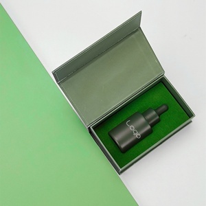 Customized Hair Oil Packaging 30ml Frosted Glass Serum Bottle Beige Empty Essential Oil Frosted Glass Dropper Bottles With <b>Box</b> - Product Image 2