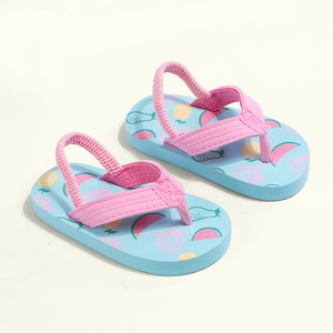 Infradito in EVA con stampa floreale unisex per bambine - <span class=keywords><strong>Sandali</strong></span> estivi leggeri <span class=keywords><strong>da</strong></span> <span class=keywords><strong>spiaggia</strong></span> con suola antiscivolo - Product Image 5