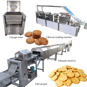 Ticari bisküvi yapma makinesi otomatik çerez makinesi makinesi bisküvi çerez makinesi