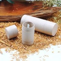 Choebe – Contenant de gel déodorant rechargeable en paille de blé biodégradable et écologique, 30 ml, 50 ml, 75 ml, design stick à pousser