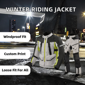 Veste unisexe d'hiver en polyester/coton à manches longues, imprimée par transfert thermique, inspirée des équipes de course, combinaison décontractée pour la moto - Product Image 2