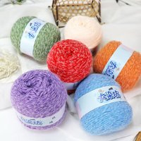 Étiquette personnalisée HENGYI 200g Fil à gâteau Bobbel coloré dégradé de Chine Nylon/Acrylique Teint en rouleau pour crochet Haute ténacité Ignifuge