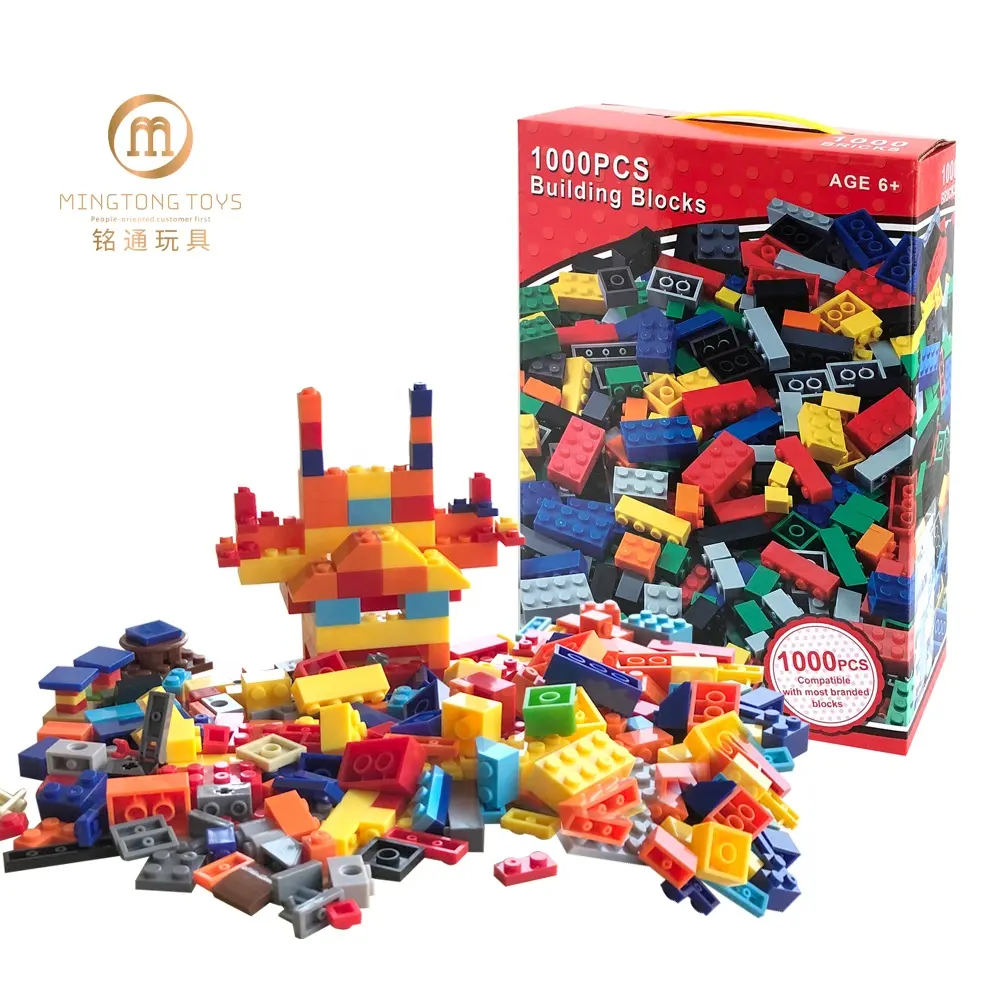 EN71 CE conjunto de montagem do enigma educacional 1000pcs plástico ABS placa técnica digital castelo building blocks brinquedos para crianças