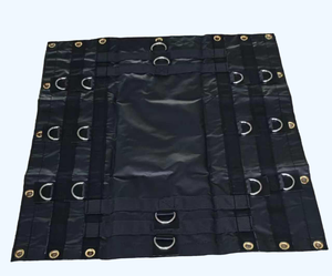 Vente en gros 20 'x 28' bâche de camion à plat robuste noire avec 6 'Drop & Flap 14 <span class=keywords><strong>oz</strong></span> bâche étanche pour camion - Product Image 5