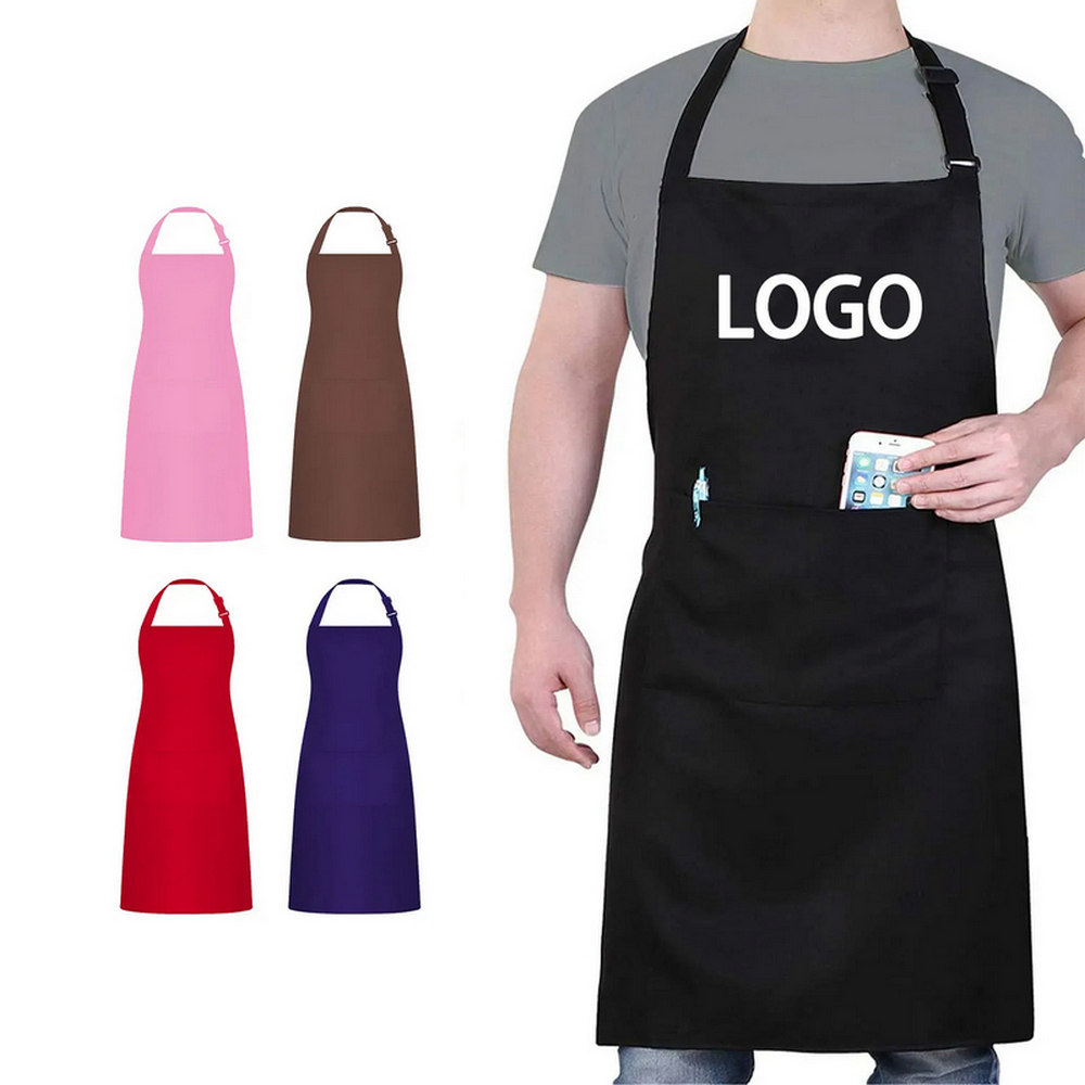 Y.F.H Sunbest Striped Chef Apron - Adjustable Halter Kitchen Apron With 3 Pockets For Women & Men