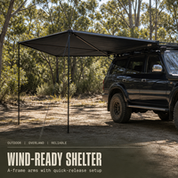 Auvent latéral de voiture autoportant 270° 2M, imperméable, rétractable, abri de toit pour SUV tout-terrain, camping portable