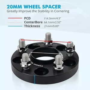 Adaptadores de roda de alumínio centrados no cubo do espaçador de roda forjado
