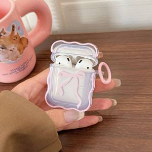 Bonita funda con lazo rosa para <span class=keywords><strong>Airpods1</strong></span> protectora para Airpods Pro Pro2, funda para auriculares inalámbricos con Bluetooth de dibujos animados para Airpods 2 3 4 - Product Image 5