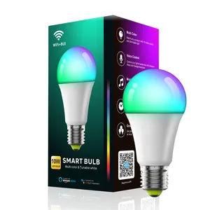 Lampu Led Pintar A60, Kontrol Wifi Bola Lampu Led Mendukung Roomlux Alexa dan Google Home