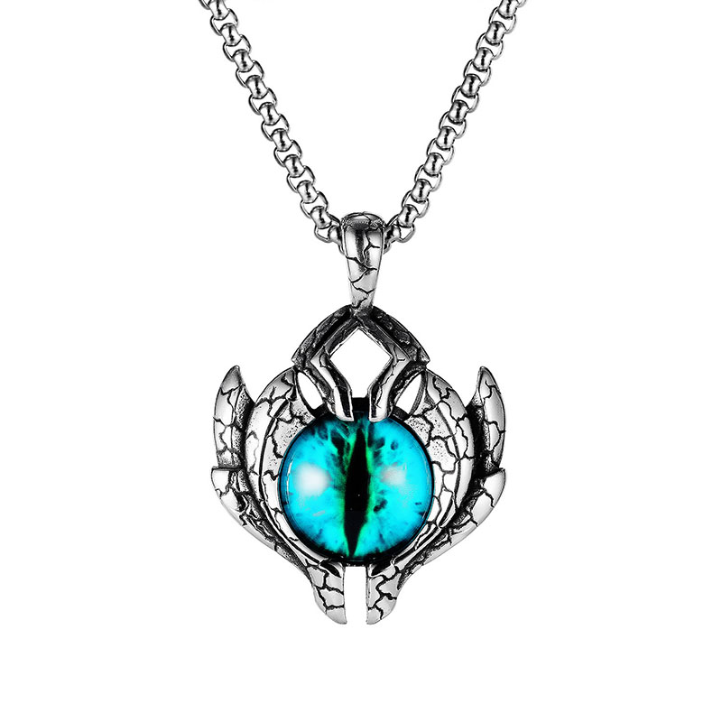 Collana Occhio Turco, Collana Occhio del Diavolo, Catena in Acciaio Inossidabile Placcato Oro 18K, Pendente a Forma di Cuore con Zirconi