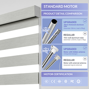 Rèm Ngựa Vằn Có động cơ thông minh lọc ánh sáng & tắt giọng nói/điều khiển ứng dụng Tương thích dễ dàng cài đặt tiết kiệm năng lượng - Product Image 2