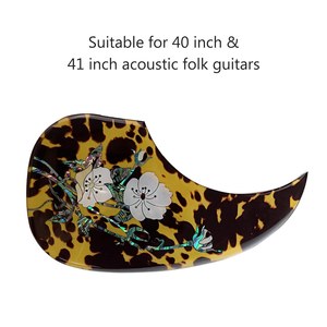 גבוהה-כיתה עממי גיטרה Pickguard פיק משמר עם דקורטיבי פרח דפוס עבור 40 אינץ <span class=keywords><strong>41</strong></span> אינץ אקוסטית גיטרות - Product Image 5