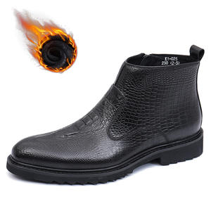 <span class=keywords><strong>Bottes</strong></span> Chelsea montantes pour hommes, style mode, en cuir véritable fait main, respirantes, classiques et officielles - Product Image 2