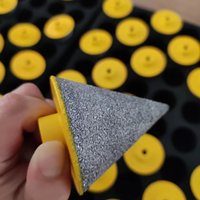 Nouveau foret à aléser diamant cône pointu plat conique bord de pierre chanfreinage tête de meulage accessoire pour outils électriques