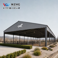 Construcción de arena de entrenamiento para caballos con estructura de acero de gran envergadura para equitación y entrenamiento ecuestre profesional