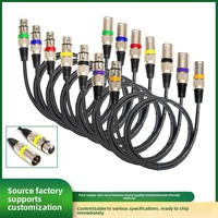 Vente d'usine – Câble audio XLR mâle-femelle de diverses couleurs pour microphone, mixeur, DMX, haut-parleur avec gaine en PVC, résolution 1080p