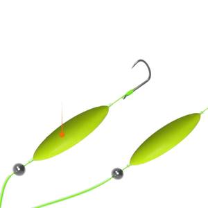 Kit de pêche à la carpe en lac avec double hameçon, style européen, flotteur à bascule, accessoire pour canne à main et canne à pêche en mer - Product Image 2