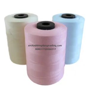 Light Pink Yellow Blue Mix Colors Dyed Stock Factory Supply 100% Spun Polyester Sewing Thread