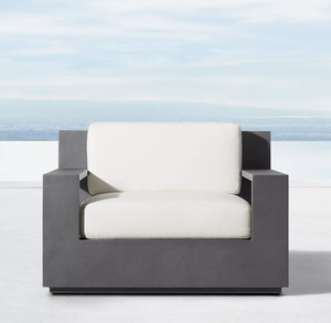 Canapés de patio en aluminium anti-corrosion, chaises de jardin en métal imperméables, meubles d'extérieur pour villa et hôtel - Product Image 3
